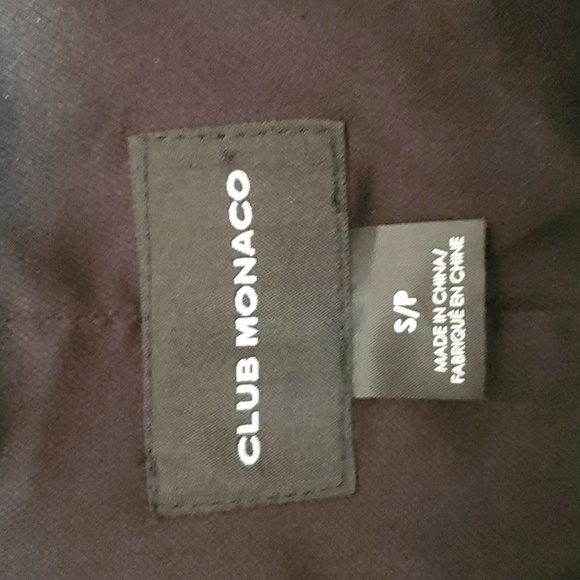 CLUB MONACO burgundy lightweight moto jacket. Size small - Picture 8 of 11